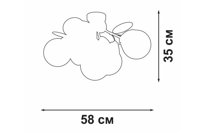 Люстра V3038-8/5PL 15 кв.м., 58x35x58 см, E14