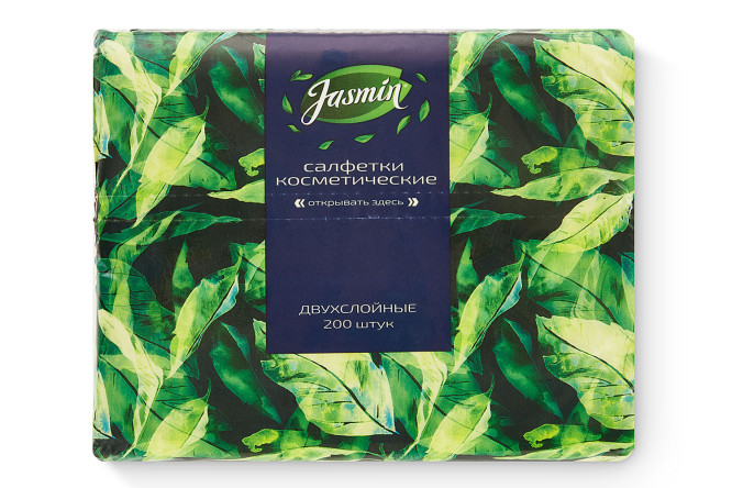 Изображение товара Салфетки косметические Jasmin двухслойные 200 шт.