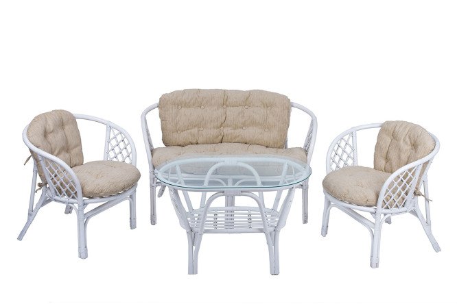 Изображение товара Комплект мебели Багама белого цвета для дома и веранды