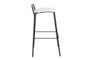 Стул барный Stool Group Mantis 46.5х82х47 см, цвет сидушки белый, ножек чёрный