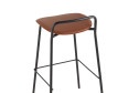 Стул барный Stool Group Mantis 46.5х82х47 см, цвет обивки коричневый, ножек чёрный
