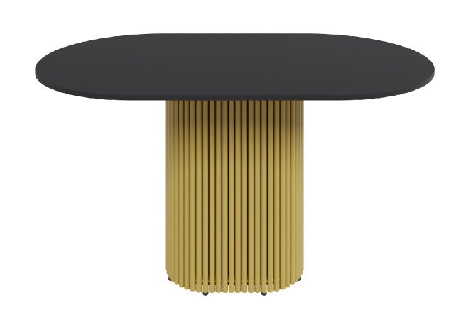 Изображение товара Стол GENGLASS Trubis oval с трубчатым подстольем 140х75х80 см