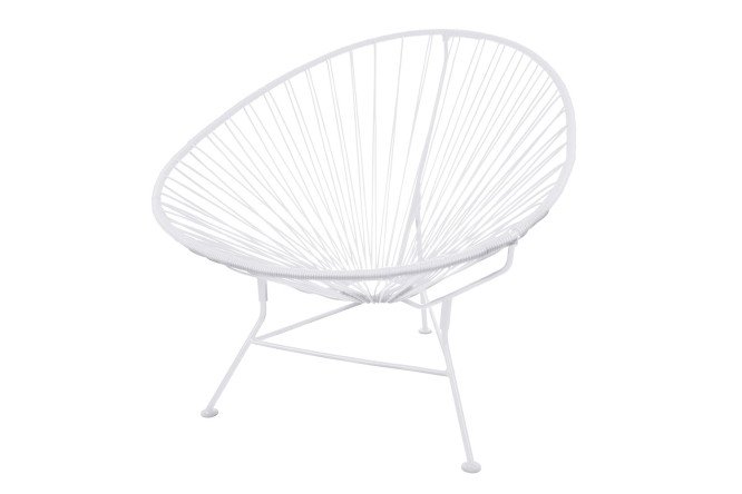 Изображение товара Кресло Ракушка цвет каркаса белый, отделки белый