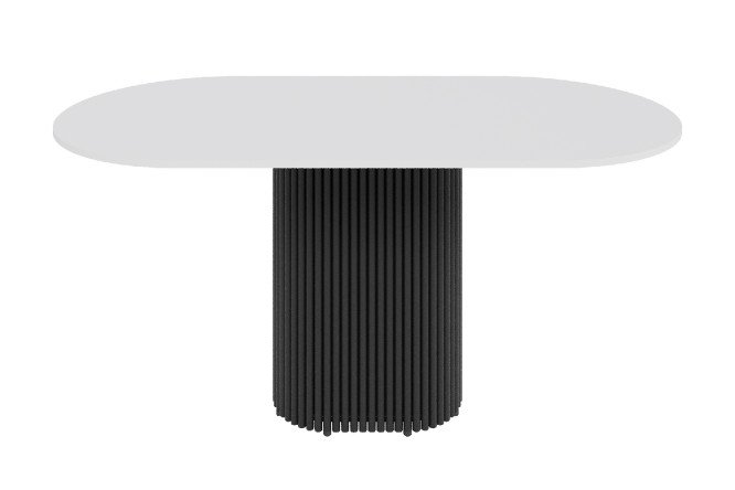 Изображение товара Стол GENGLASS Trubis oval с трубчатым подстольем 160х75х80 см