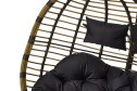Кресло подвесное Siesta tubo цвет основания и каркаса чёрный, отделки бамбук