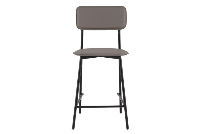 Стул барный Stool Group Mikkie 43х92х49.5 см, цвет обивки серый, ножек чёрный