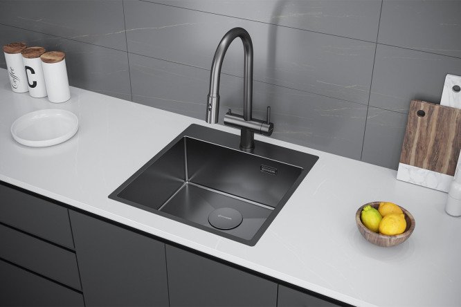 Мойка врезная KuchenSTERN AISI 304 R10 WERK 50 506GM50 49х51х20 см