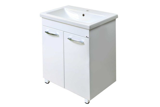 Изображение товара Тумба напольная Рокард 2-дверная 76 см мебель для ванной белая