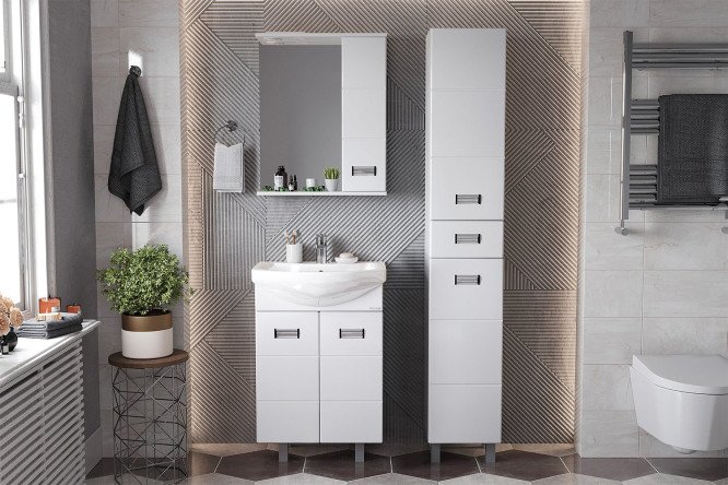 Изображение товара Балтика: ванный гарнитур белый под умывальник 65