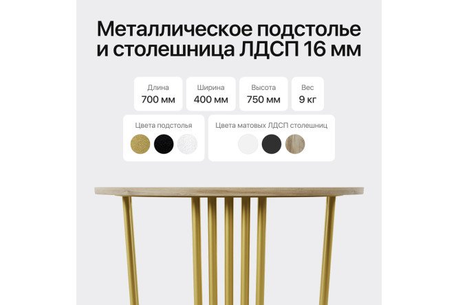 Консоль GENGLASS Violur 70 см