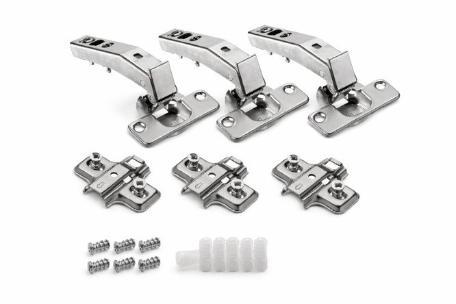 Изображение товара Комплект петель Titus S-type 248-0748-050-ST-K02 для фальшпанели 52 мм, 3 шт., никель