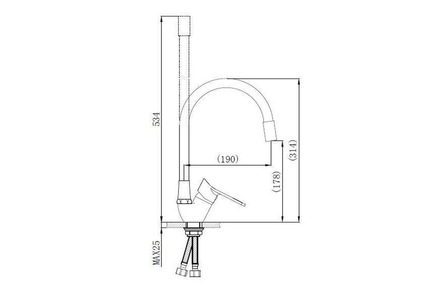 Смеситель для кухни РМС SL137GY-016F