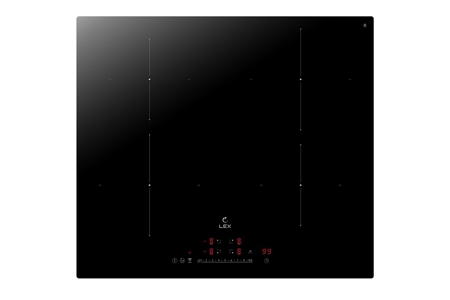 Индукционная варочная панель LEX Evi 640A I BL, чёрный 59 см