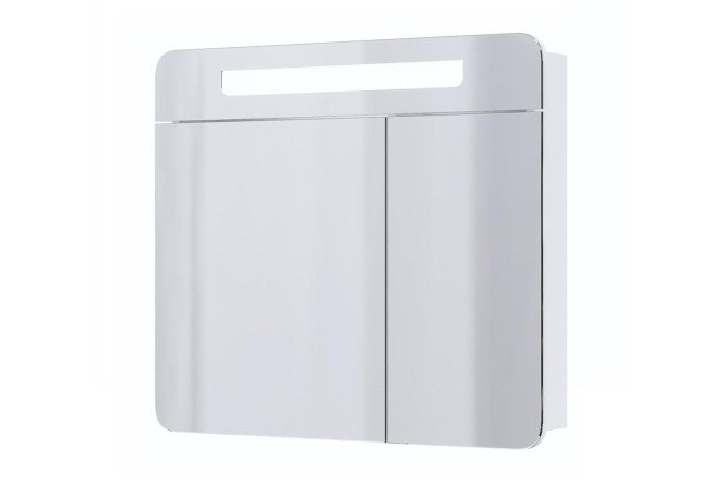 Изображение товара Шкаф-зеркало c LED подсветкой ONIKA Неаполь 80 208094 80х70.6х14.4 см, Универсальный