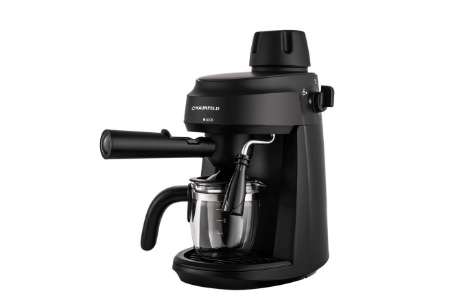 Изображение товара Рожковая кофемашина MAUNFELD MF-733BK компактная и простая в использовании