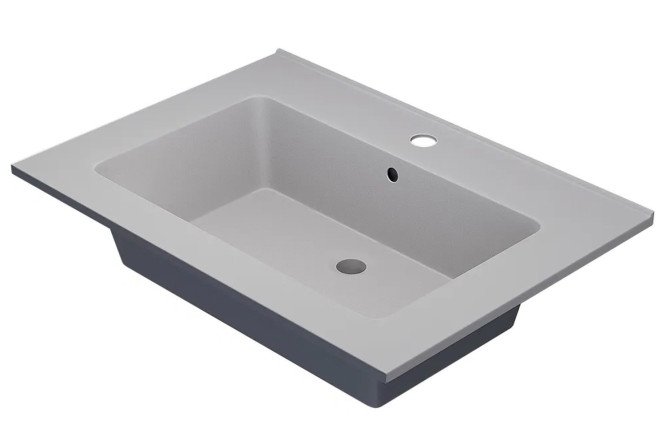 Изображение товара Раковина для ванной Parma Quartz 291003001 Полувстраиваемая, 66х15.5х47.5 см
