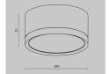Светильник потолочный Ceiling & Wall Hoop 8.5x5x8.5 см, GX53
