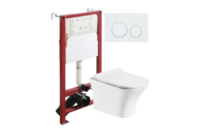 Изображение товара Унитаз с инсталляцией подвесной ORANGE CI02-100W+APB188