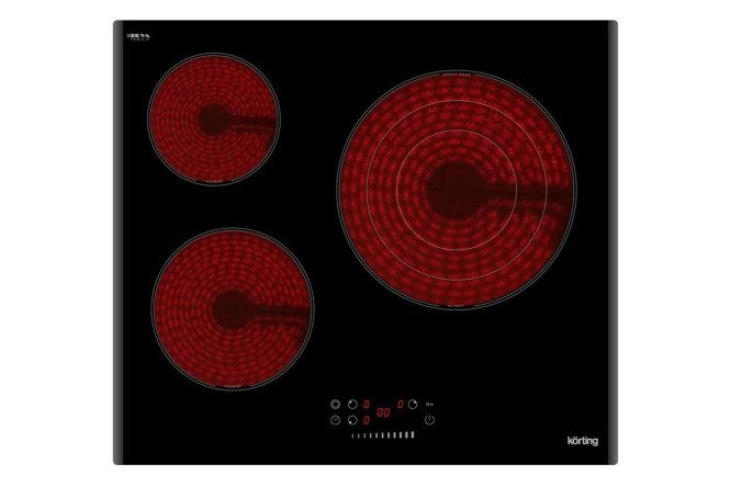 Изображение товара Электрическая варочная панель KORTING HK 6351 59 см стеклокерамика 3 зоны нагрева