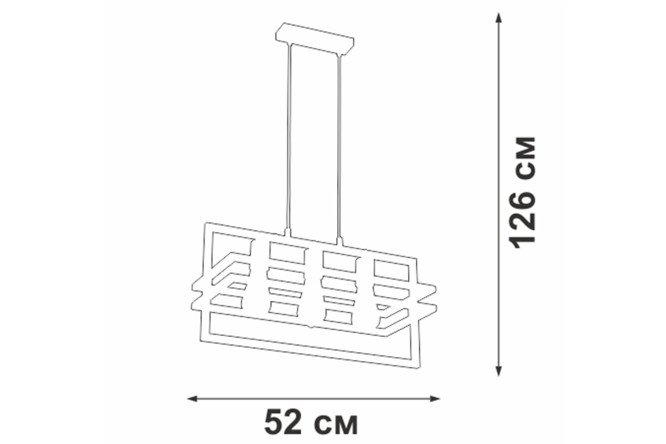 Люстра VITALUCE V2861-1/3S 9 кв.м., 23х126х23 см, E27