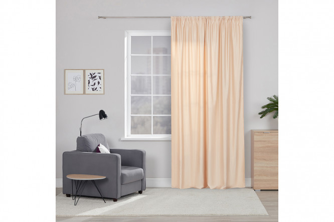 Изображение товара Штора MICASA Sandy 180х280 см бежевый для кухни и гостиной