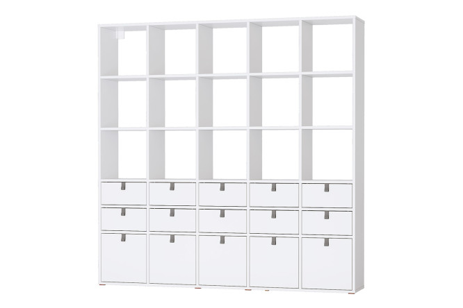Изображение товара Стеллаж Bricks 25 секций с ящиками и дверками для хранения