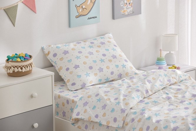 Комплект постельного белья MICASA Kids Lovely stars 143х215 см