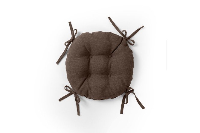 Изображение товара Подушка для стула с тафтингом 40х40 см шоколад рогожка