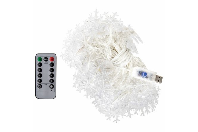 Изображение товара Электрогирлянда Снежинки 10 м