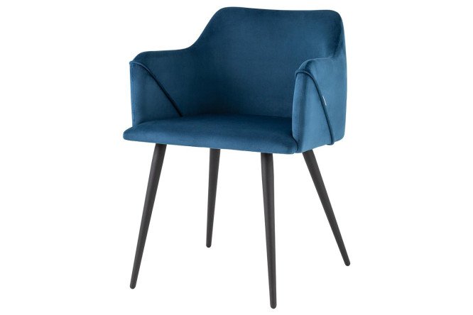 Изображение товара Стул Джоэл с подлокотниками из велюра и металлокаркасом