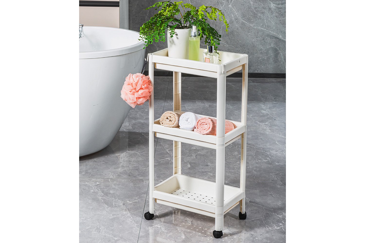 Этажерка 3-ярусная BERKRAFT Slim 36x70x22.8 см