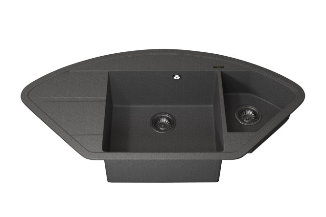 Изображение товара Мойка кухонная угловая врезная с крылом Quartz UPD-06 3910202122 100.6х51х21.7 см