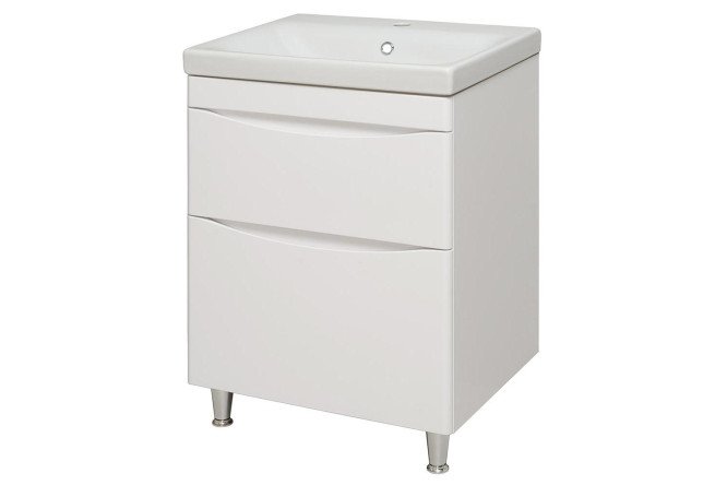 Изображение товара Тумба RUNO Афина 56.6 см белая для ванной комнаты