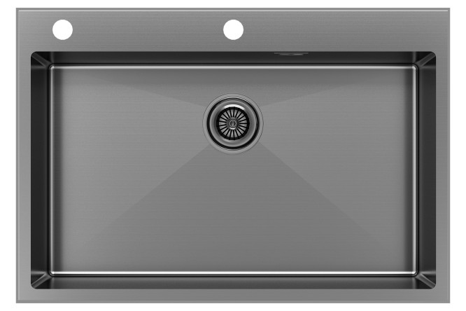 Изображение товара Врезная мойка PAULMARK Kroner-Edge 75 из нержавеющей стали 75х51х20 см