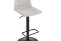 Стул барный Stool Group Tyler 45х85.5х49.5 см, цвет обивки светло-серый, ножек чёрный