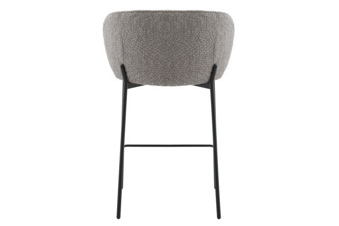 Стул барный Stool Group Тисдейл 56х94.5х56 см, цвет обивки серый, ножек чёрный