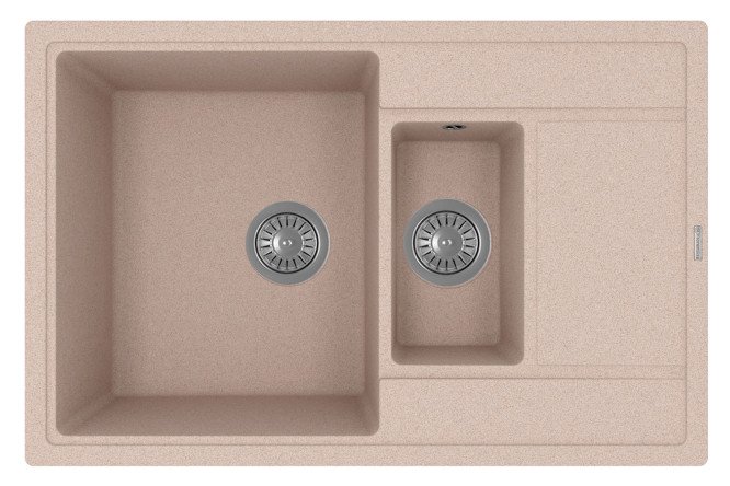Изображение товара Встраиваемая кухонная мойка Липси 78х51 см с крылом из кварцевого композита