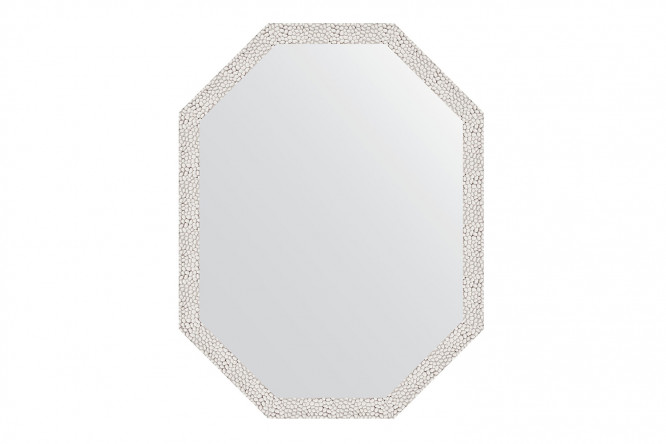 Изображение товара Настенное зеркало в багетной раме EVOFORM Polygon BY 7004 белое 68х88 см