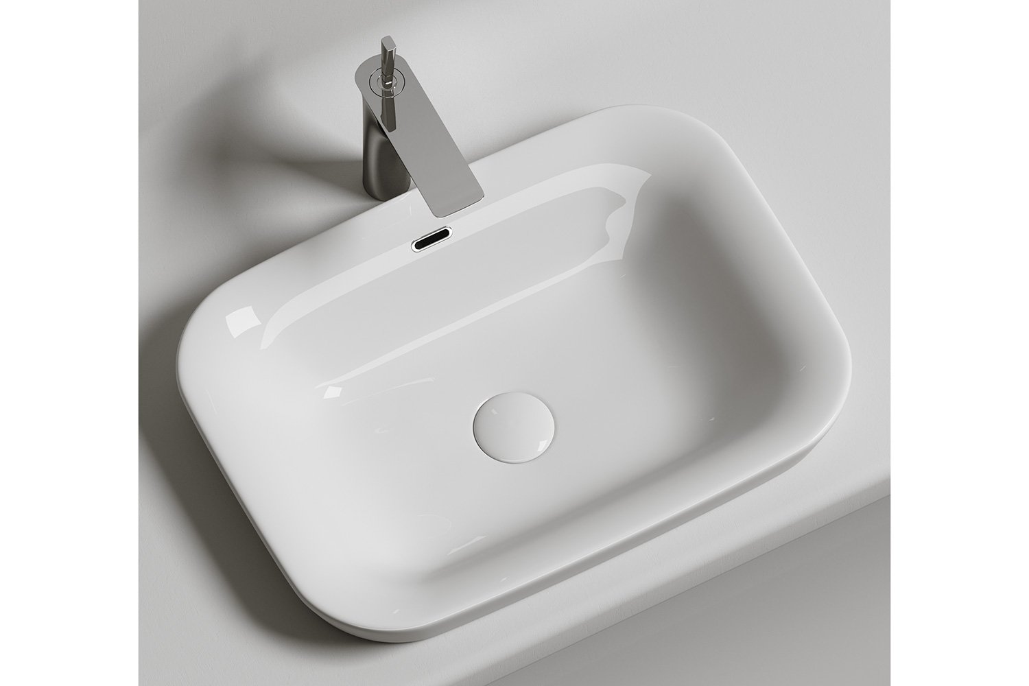 Умывальник встраиваемый сверху CERAMICANOVA Element CN6041 58х15х40 см