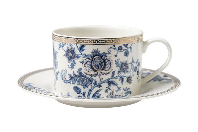 Чайная пара Mandarin decor Antique Flora на 1 персону 220 мл, Фарфор