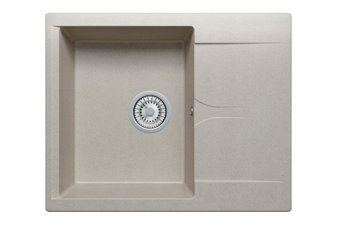 Изображение товара Врезная кухонная мойка POLYGRAN Gals-620 с крылом 62х50х21.6 см из мрамора