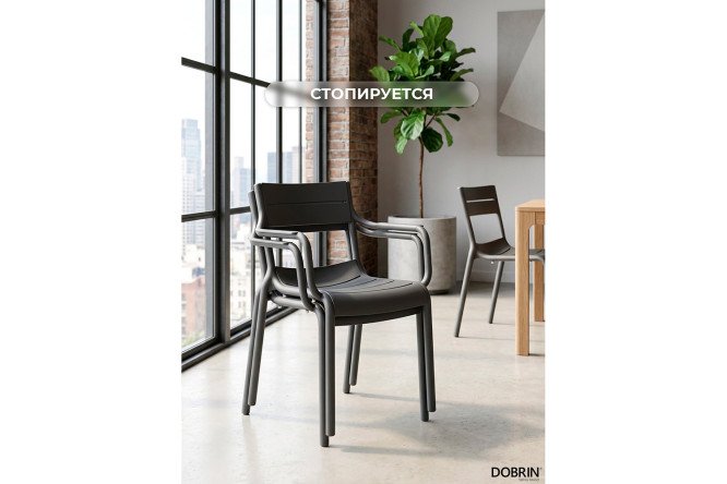 Стул обеденный DOBRIN Tim arm 58х81.3х55.5 см