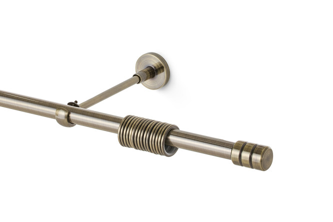 Изображение товара Однорядный металлический карниз УЮТ Ост Цилиндр-2 бронзовый 240 см