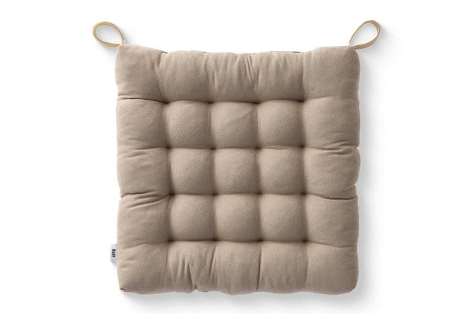 Изображение товара Подушка на стул HOFF Сит 38х38 см бежевый квадрат с липучками