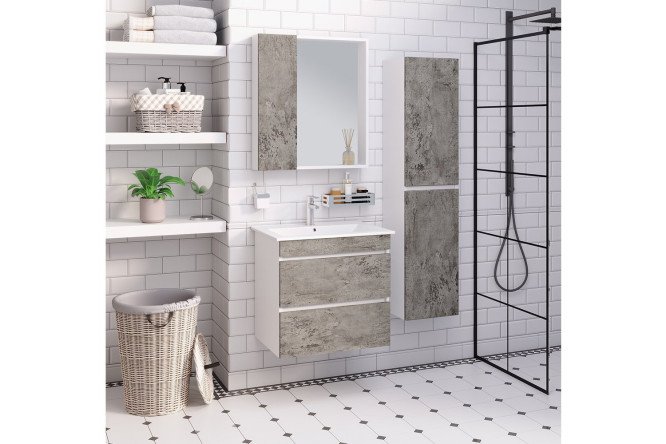 Изображение товара Ванный гарнитур Манхэттен серый бетон - современное и стильное решение