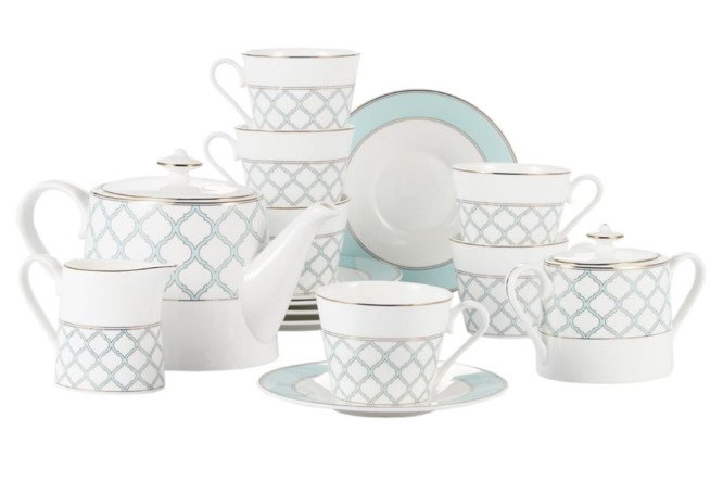 Изображение товара Чайный сервиз GIPFEL Aurora 6 перс., 15 предм., Костяной фарфор