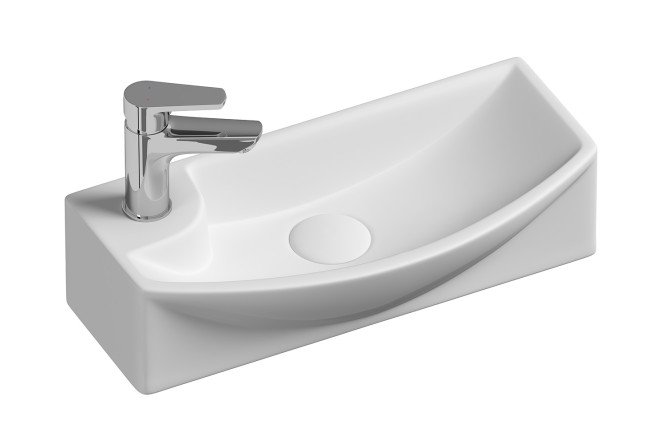 Изображение товара Умывальник подвесной угловой CERAMICANOVA Element CN6038R 45.5х13х22 см