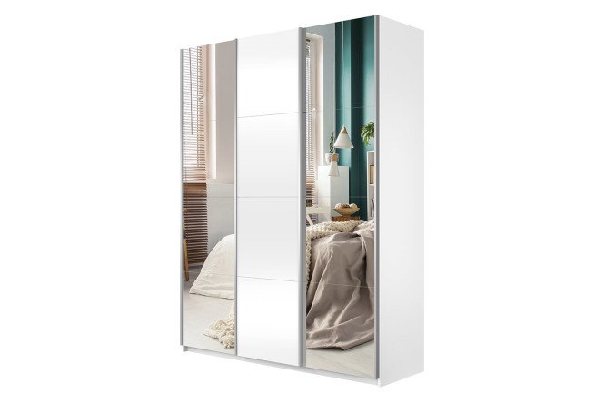 Изображение товара Шкаф-купе 3-дверный Cors-2 180х230х57 см, белый снег, с двумя зеркалами Изображение товара Шкаф-купе 3-дверный Cors-2 180х230х57 см, белый снег, с двумя зеркалами