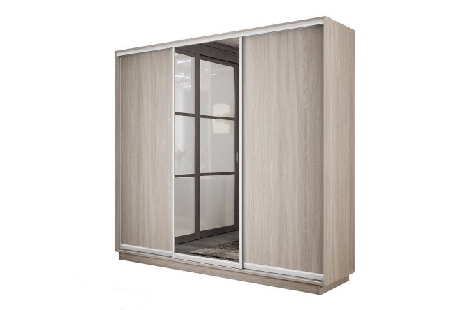 Изображение товара Трехдверный шкаф-купе Slide-2 180x240 см ясень шимо светлый серебро