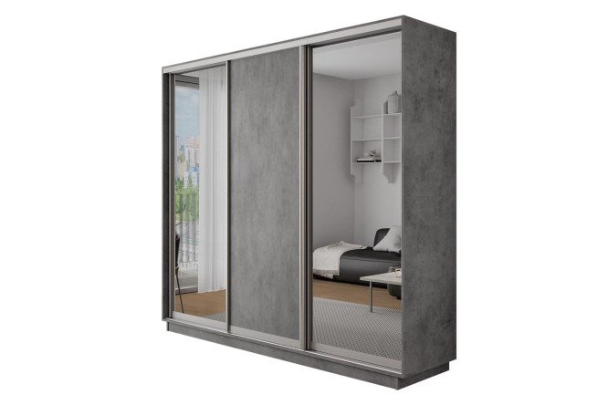 Изображение товара Шкаф-купе 3-дверный Оптима 180х220х60,1 см с зеркалами